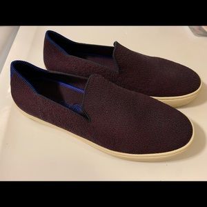 Rothy’s purple slip-on sneakers